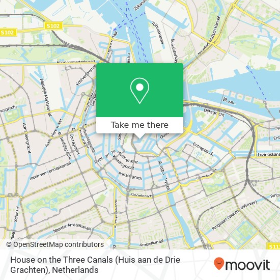 House on the Three Canals (Huis aan de Drie Grachten) Karte