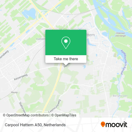 Carpool Hattem A50 map