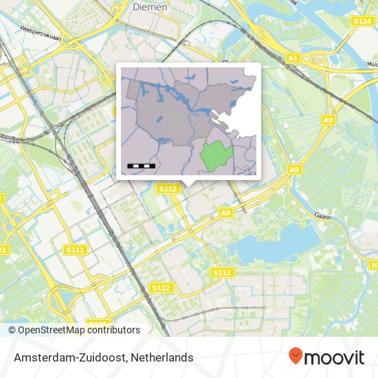 Amsterdam-Zuidoost map