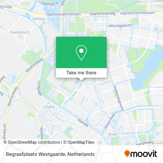 Begraafplaats Westgaarde map