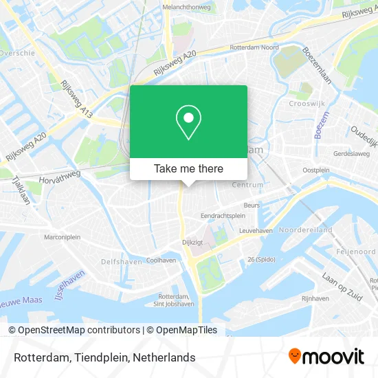 Rotterdam, Tiendplein map