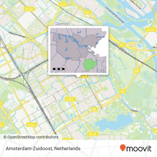 Amsterdam-Zuidoost map