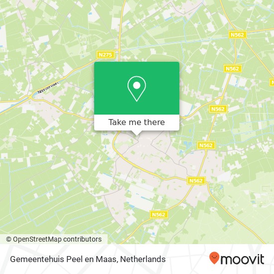 Gemeentehuis Peel en Maas map