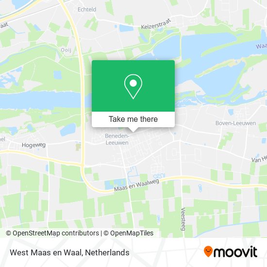 West Maas en Waal map