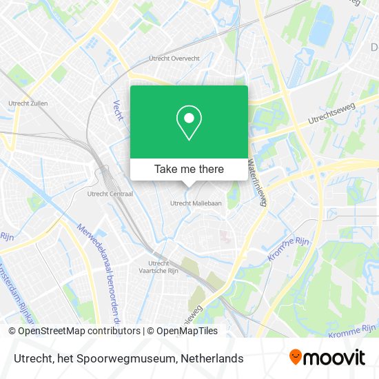 Utrecht, het Spoorwegmuseum map