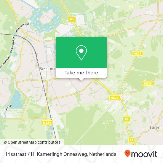 Irisstraat / H. Kamerlingh Onnesweg map