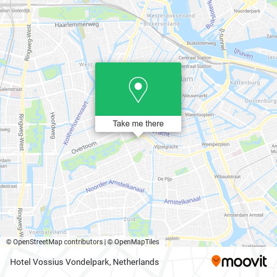 Hotel Vossius Vondelpark Karte