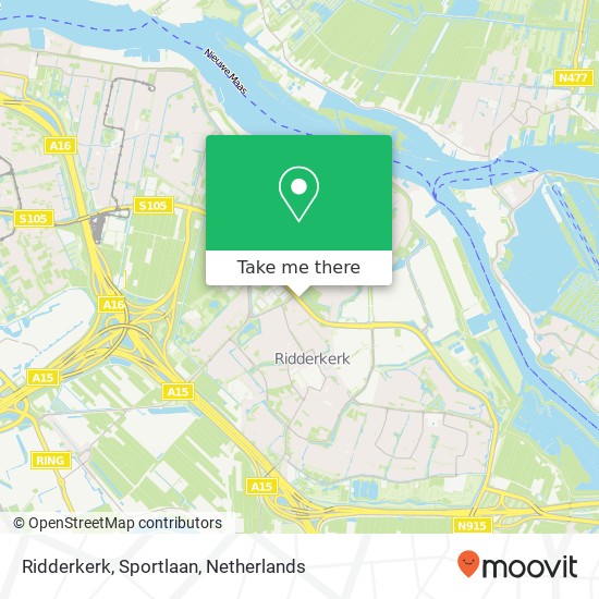 Ridderkerk, Sportlaan Karte