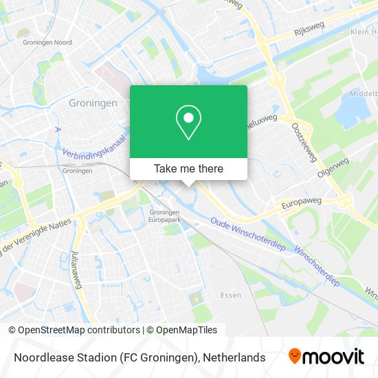 Noordlease Stadion (FC Groningen) Karte