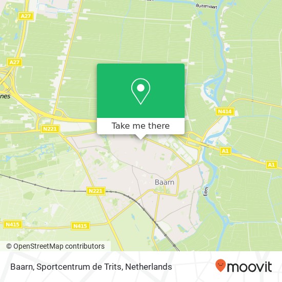 Baarn, Sportcentrum de Trits map