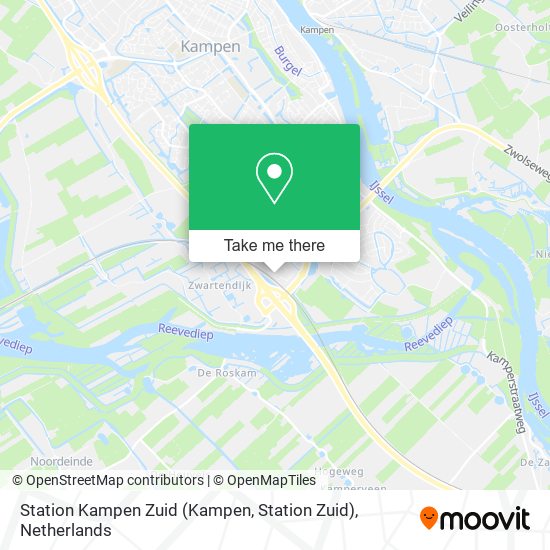 Station Kampen Zuid (Kampen, Station Zuid) map