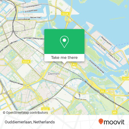 Ouddiemerlaan map