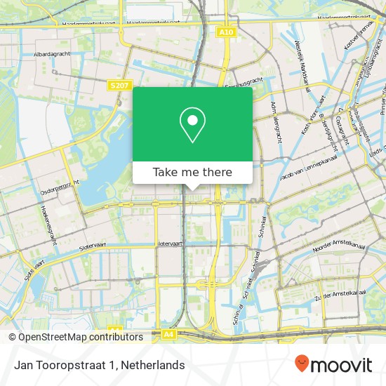 Jan Tooropstraat 1 Karte