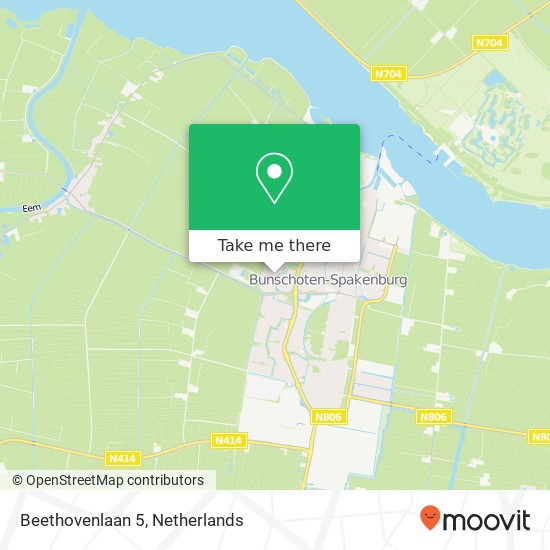 Beethovenlaan 5 map