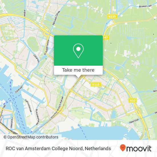 ROC van Amsterdam College Noord map