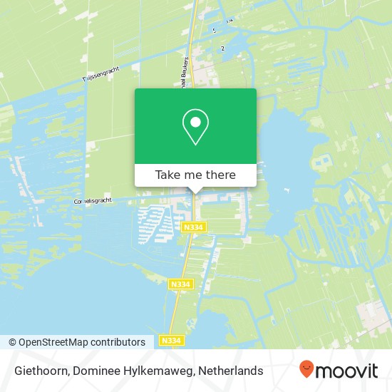 Giethoorn, Dominee Hylkemaweg map