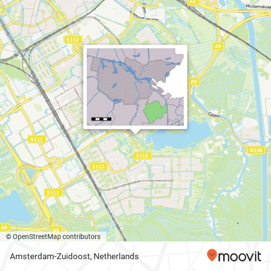 Amsterdam-Zuidoost map