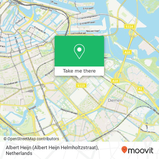 Albert Heijn (Albert Heijn Helmholtzstraat) map