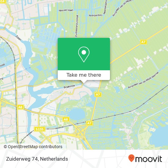 Zuiderweg 74 map