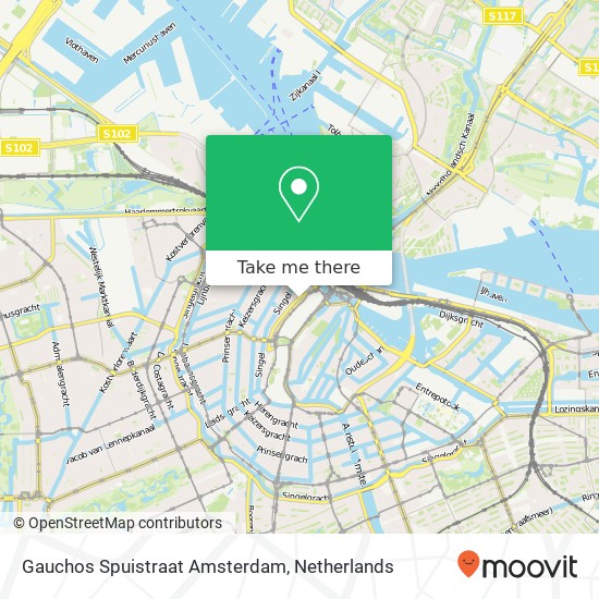 Gauchos Spuistraat Amsterdam map