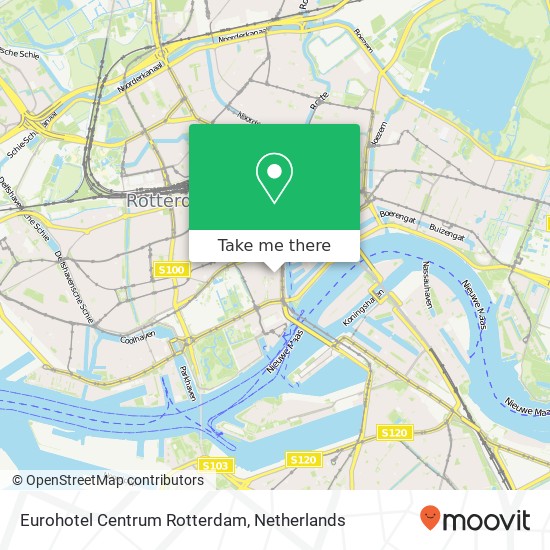 Eurohotel Centrum Rotterdam map