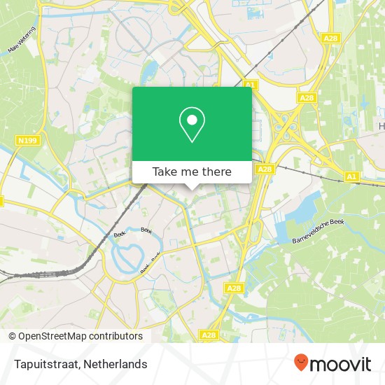 Tapuitstraat map