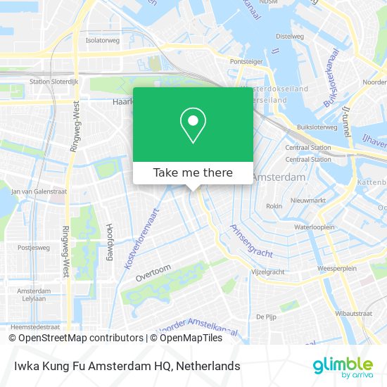 Iwka Kung Fu Amsterdam HQ map