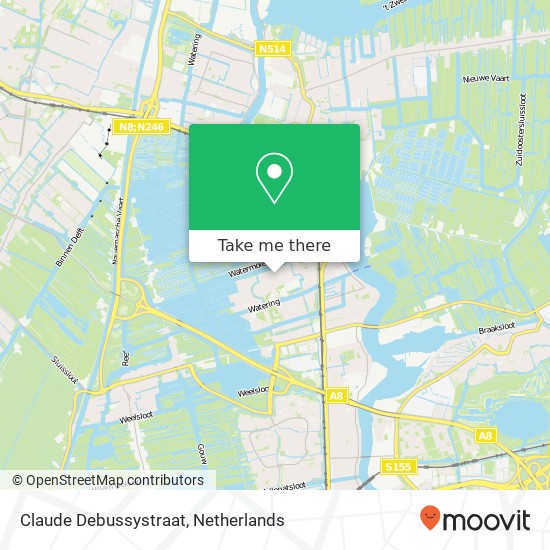 Claude Debussystraat map