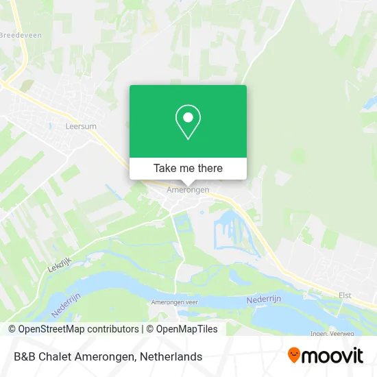 B&B Chalet Amerongen Karte