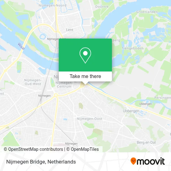 Nijmegen Bridge map