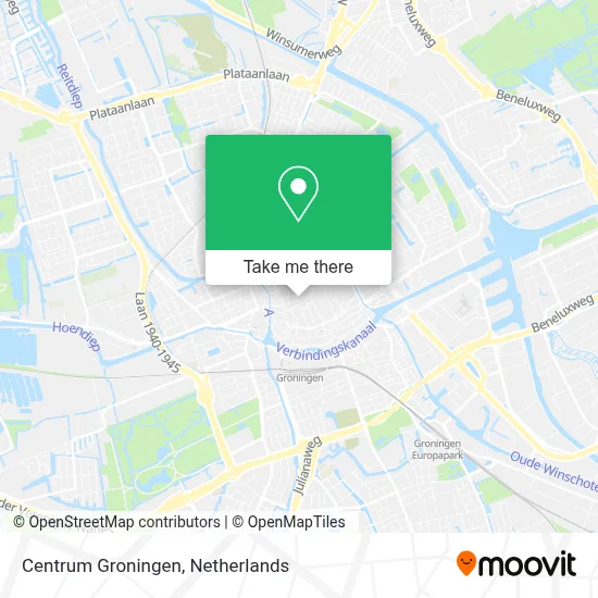 Centrum Groningen map