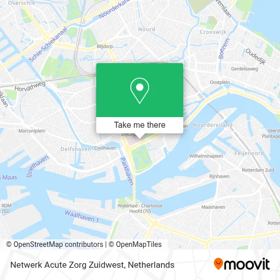 Netwerk Acute Zorg Zuidwest map