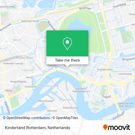 Kindertand Rotterdam map