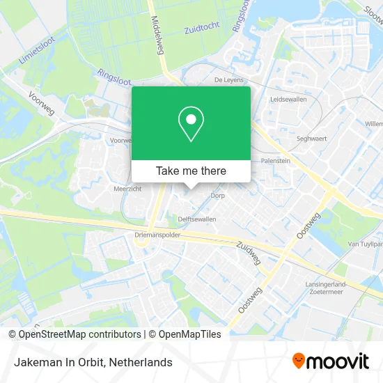 Jakeman In Orbit map