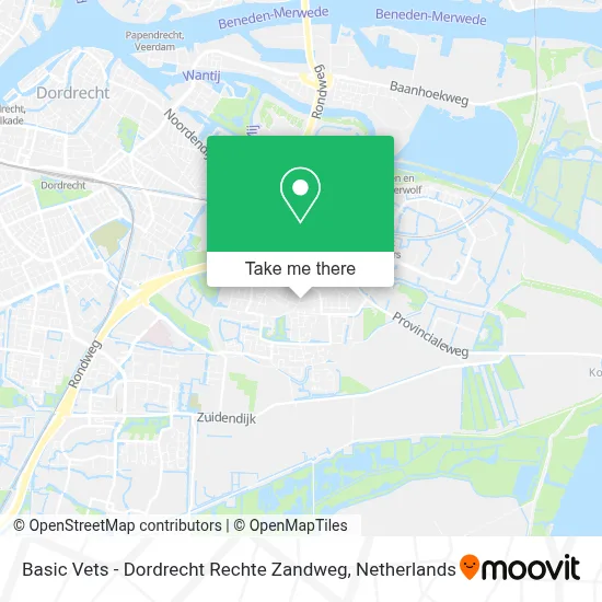 Basic Vets - Dordrecht Rechte Zandweg map