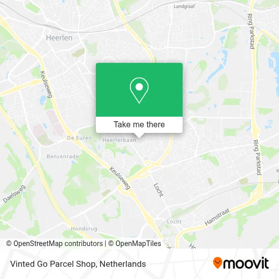Vinted Go Parcel Shop map