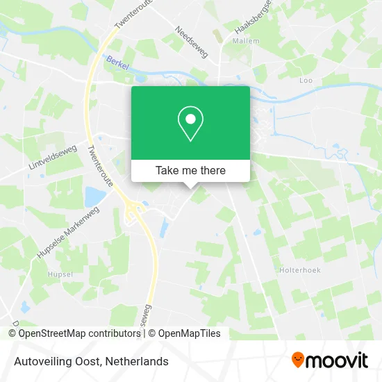 Autoveiling Oost map