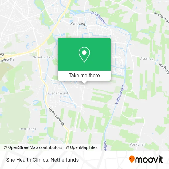 She Health Clinics map
