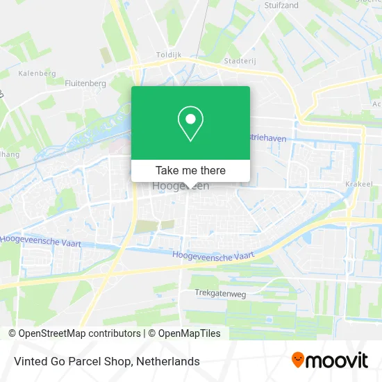 Vinted Go Parcel Shop map
