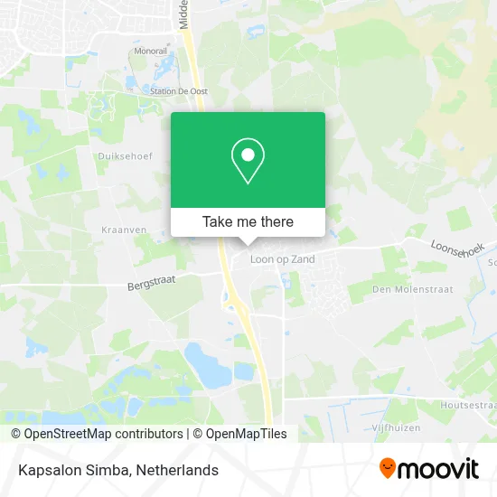Kapsalon Simba map