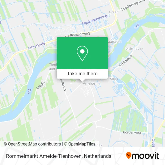 Rommelmarkt Ameide-Tienhoven Karte