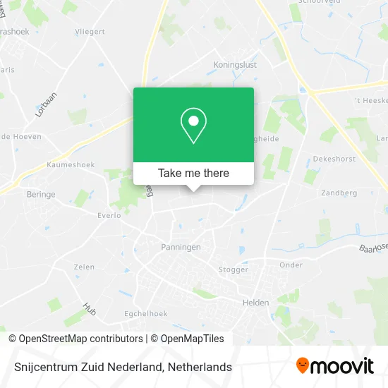 Snijcentrum Zuid Nederland map