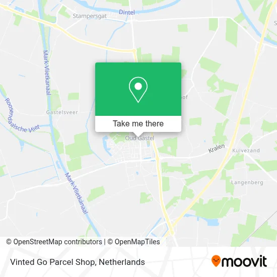 Vinted Go Parcel Shop map