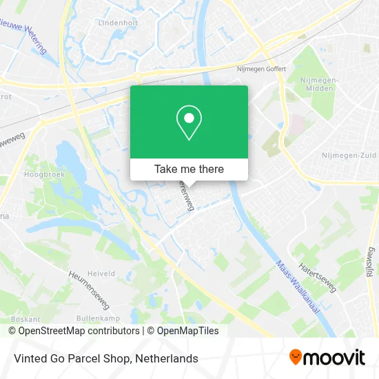 Vinted Go Parcel Shop map