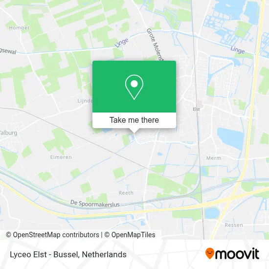 Lyceo Elst - Bussel map