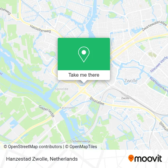 Hanzestad Zwolle map