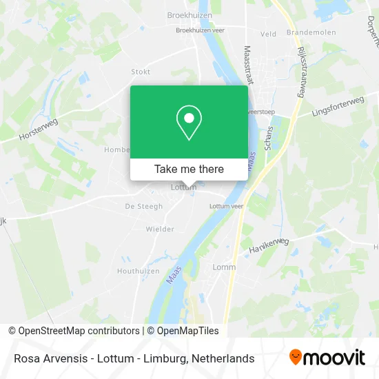 Rosa Arvensis - Lottum - Limburg map