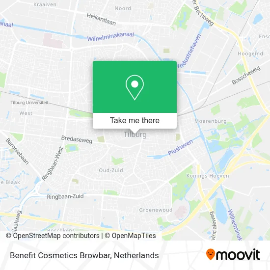 Benefit Cosmetics Browbar map