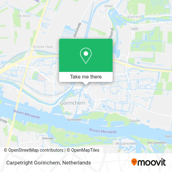 Carpetright Gorinchem map