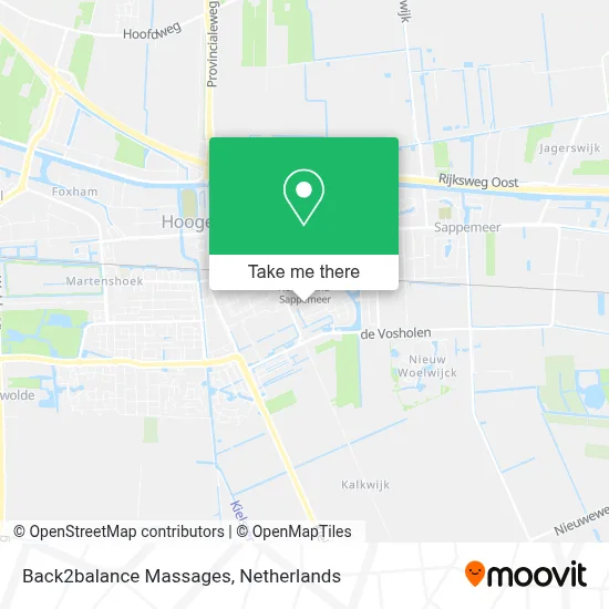 Back2balance Massages map